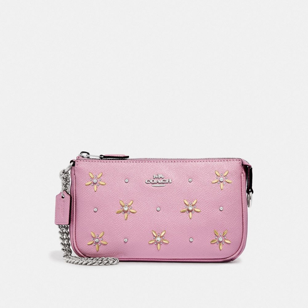 COACH LARGE WRISTLET 19 WITH ALLOVER STUDS - TULIP - F73615