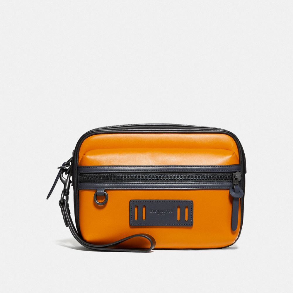 TERRAIN POUCH IN COLORBLOCK - F73662 - MARIGOLD/BLACK ANTIQUE NICKEL