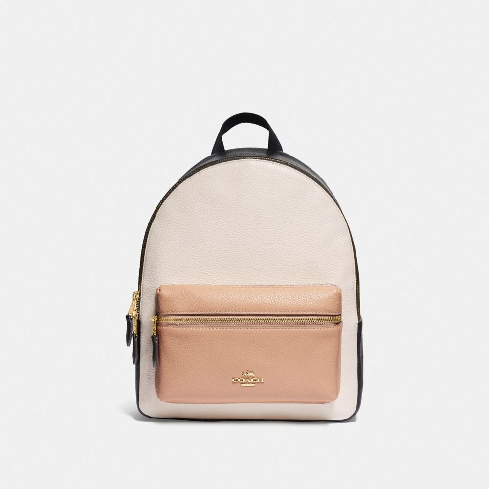 MEDIUM CHARLIE BACKPACK IN COLORBLOCK - CHALK - COACH F73711