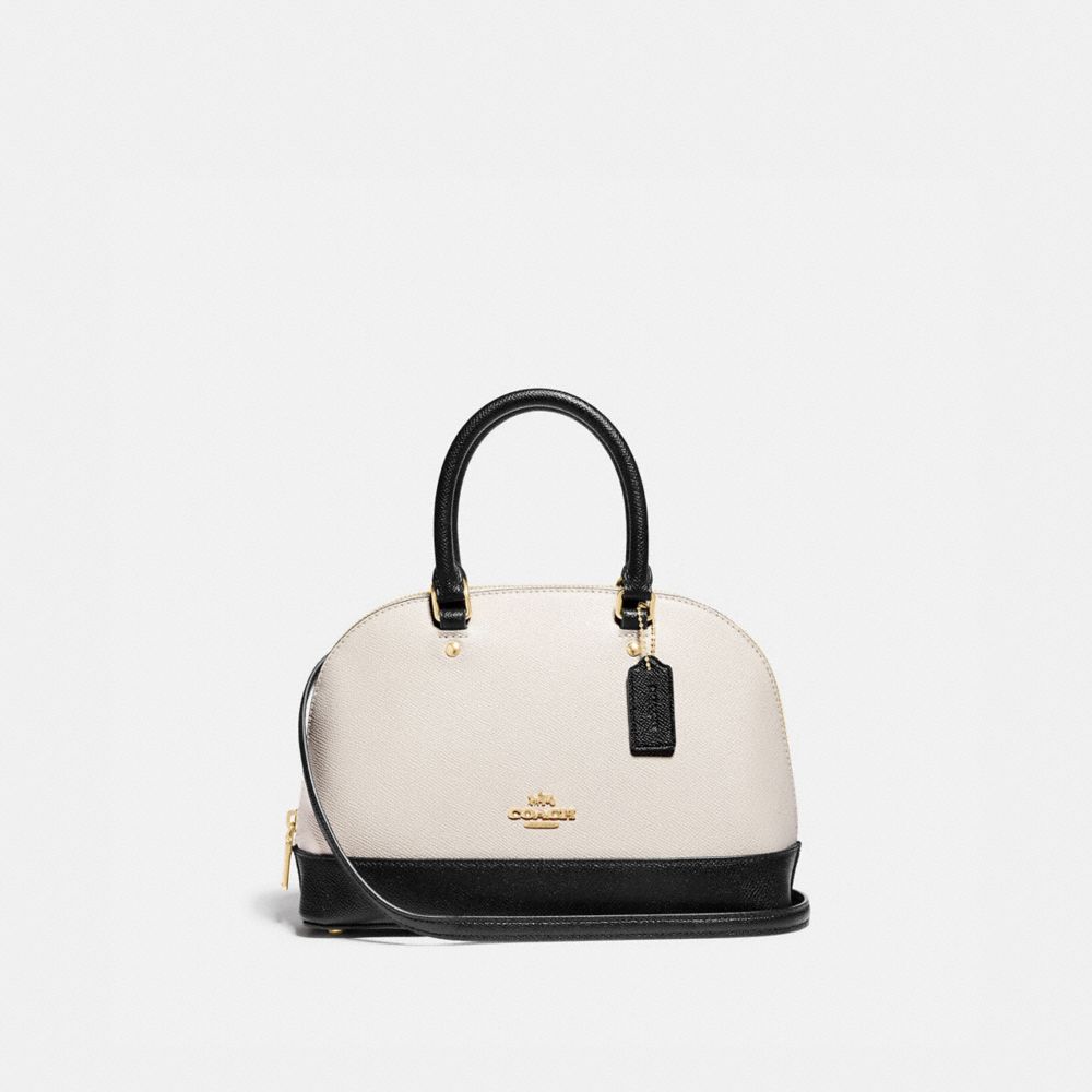 COACH F73717 Mini Sierra Satchel In Colorblock GOLD/CHALK/BLACK