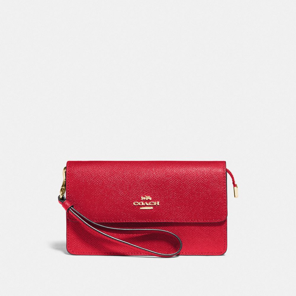 COACH F73793 FOLDOVER WRISTLET IM/BRIGHT RED