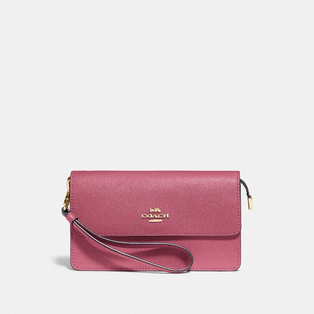 COACH F73793 - FOLDOVER WRISTLET ROUGE/GOLD