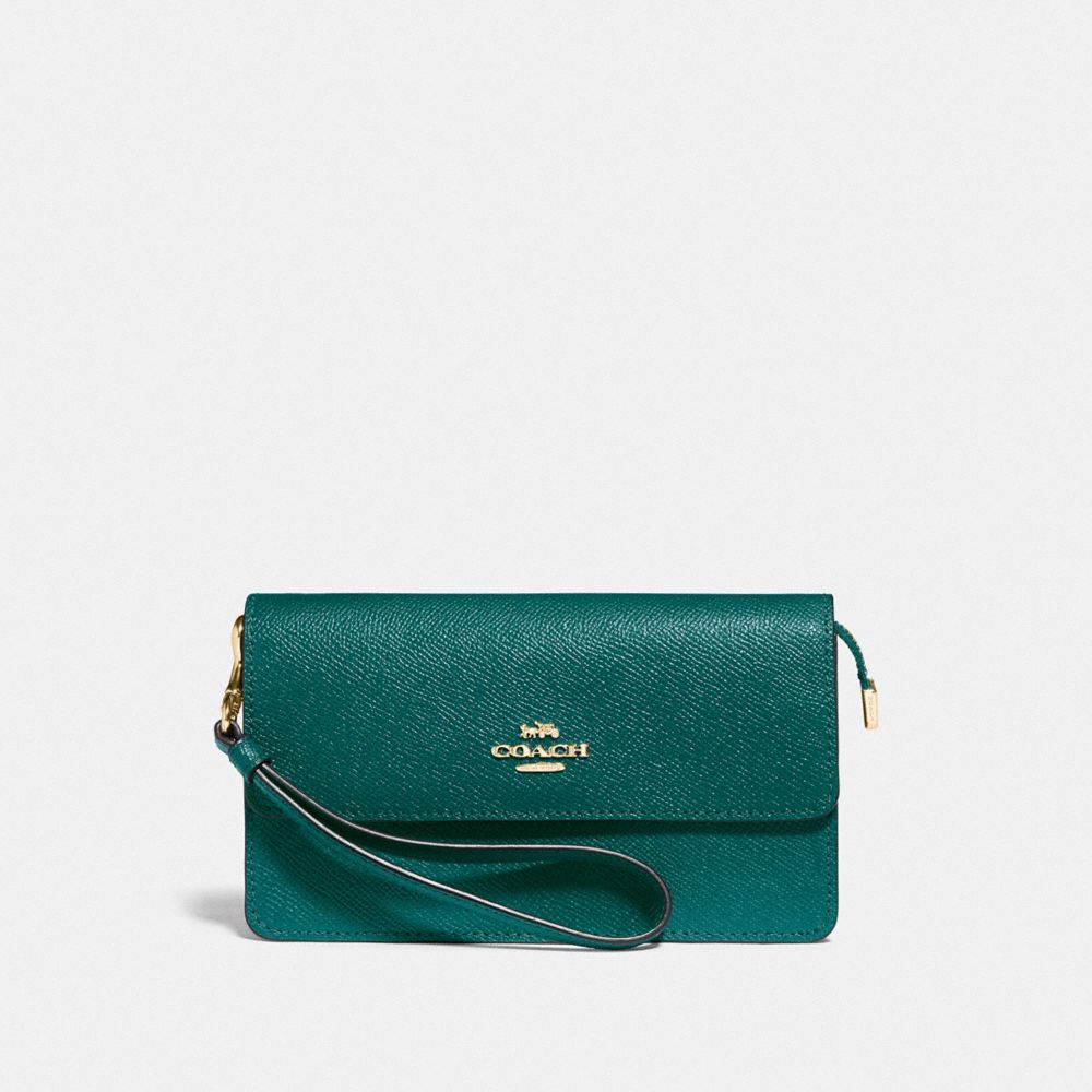 COACH FOLDOVER WRISTLET - IM/VIRIDIAN - F73793