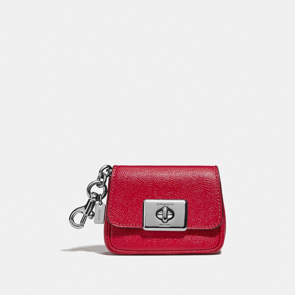 COACH F73858 - MINI CASSIDY COIN CASE SV/BRIGHT CARDINAL