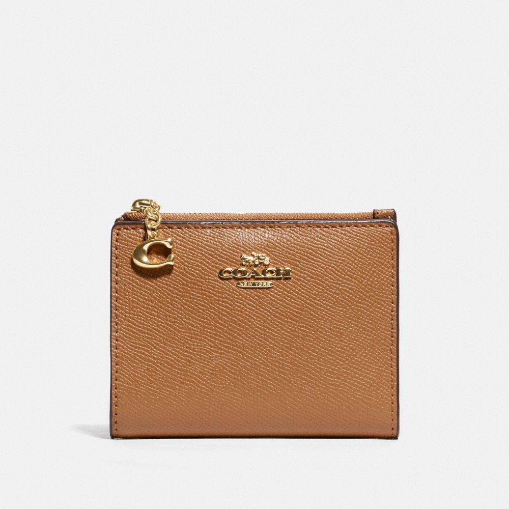 SNAP CARD CASE - F73867 - LIGHT SADDLE/GOLD