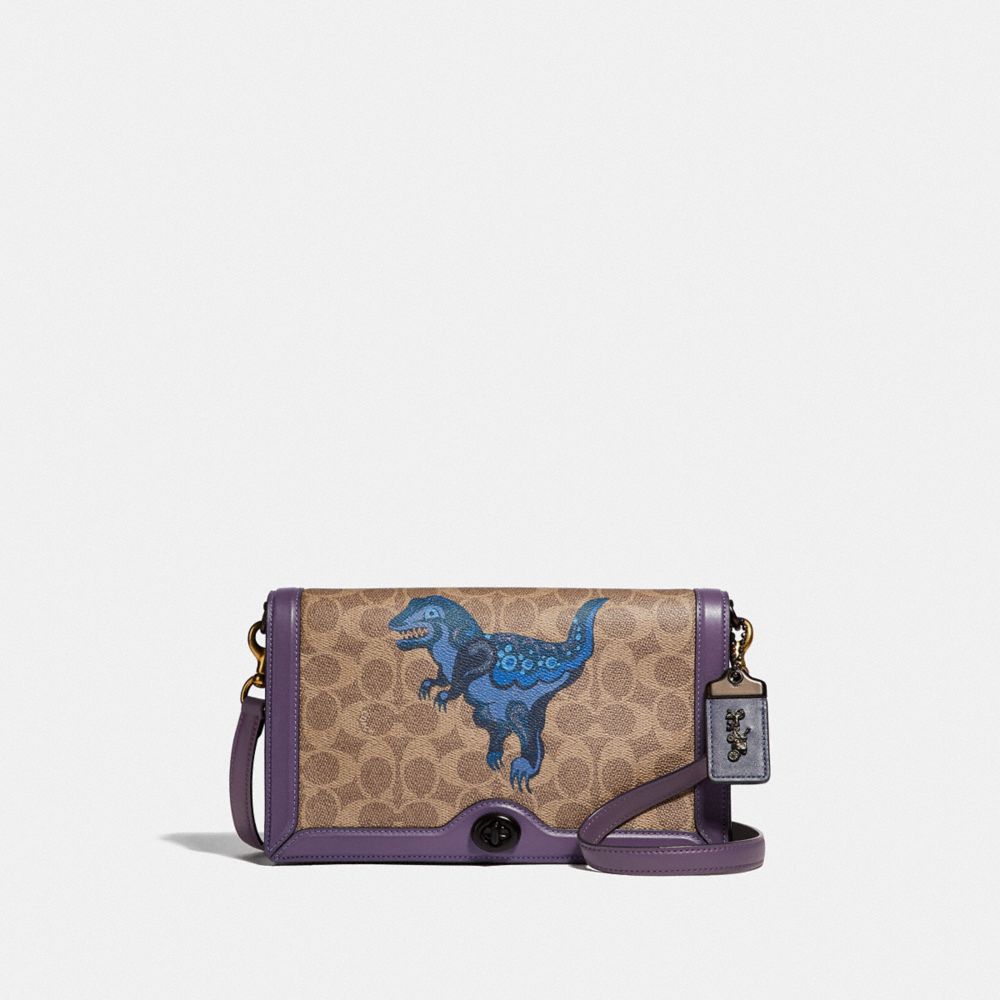 COACH F73942 Riley In Signature Canvas With Rexy By Zhu Jingyi V5/TAN DUSTY LAVENDER