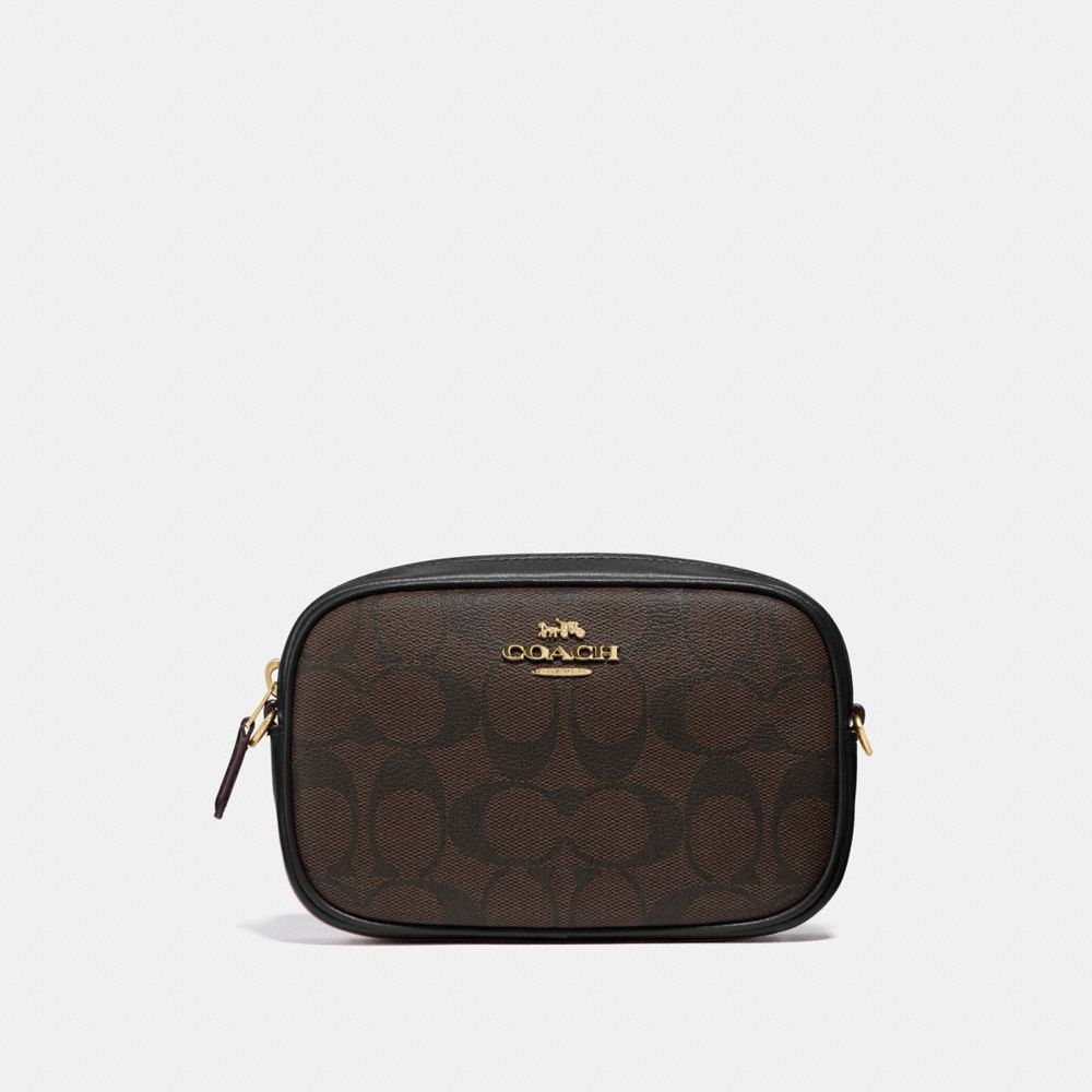 CONVERTIBLE BELT BAG IN SIGNATURE CANVAS - IM/BROWN BLACK - COACH F73951