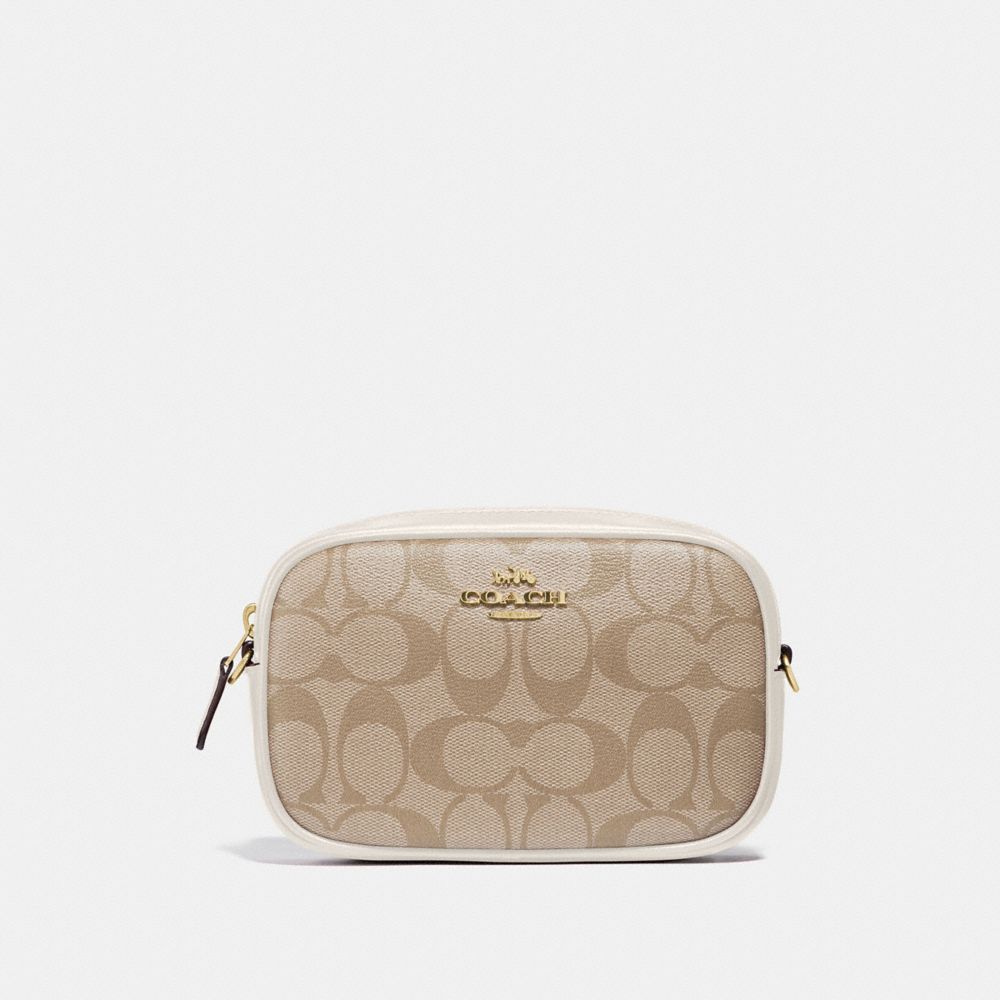 COACH F73951 Convertible Belt Bag In Signature Canvas LIGHT KHAKI/CHALK/IMITATION GOLD