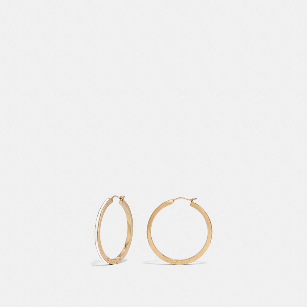 HOOP EARRINGS - CHALK/GOLD - COACH F73973