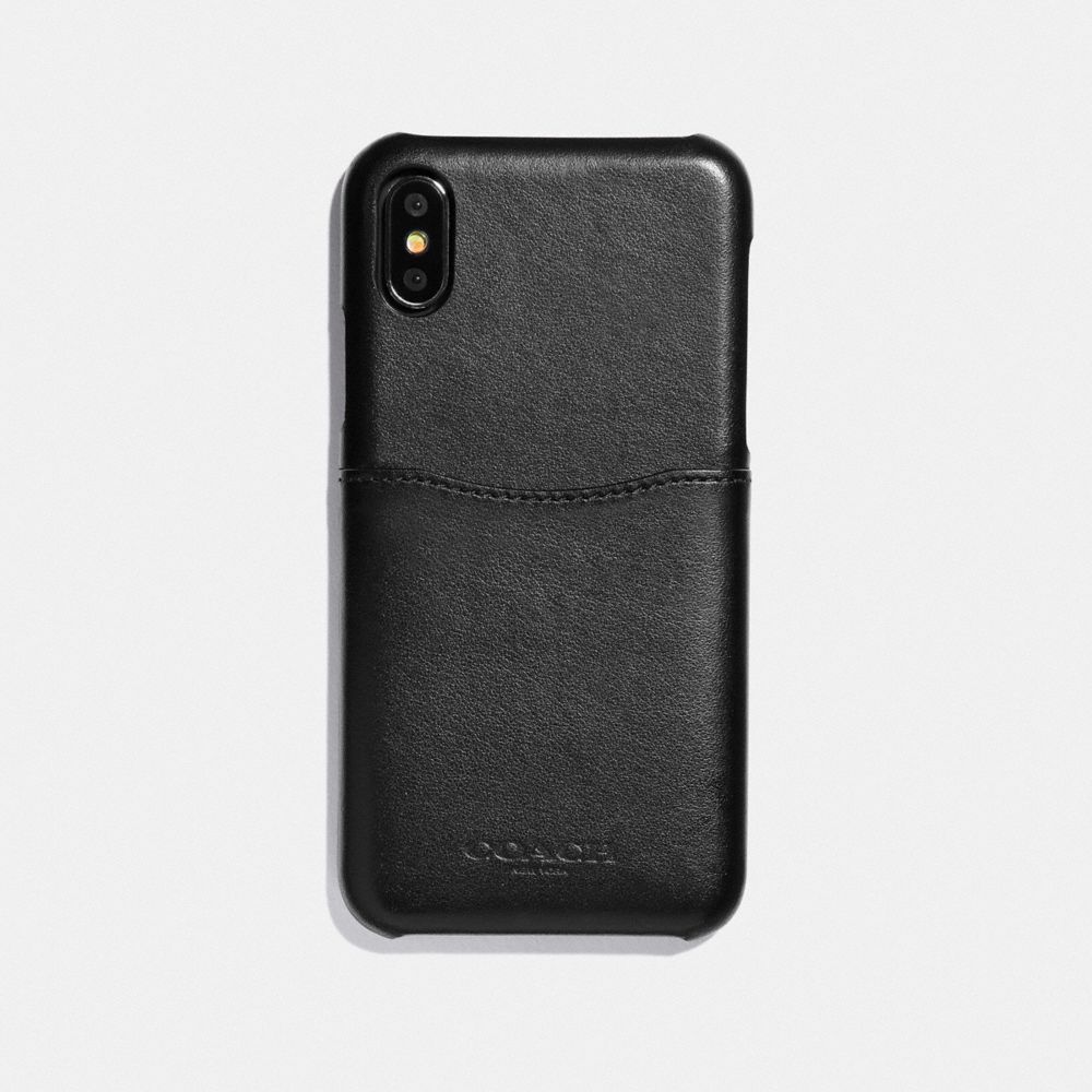COACH F73991 Iphone X/xs Case BLACK/BLACK ANTIQUE NICKEL
