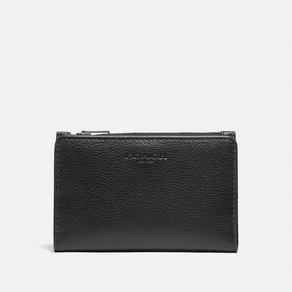 COACH F73993 Slim Billfold Card Wallet BLACK/BLACK ANTIQUE NICKEL