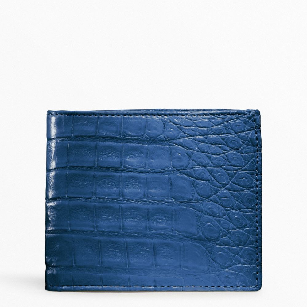 COACH EXOTIC SLIM BILLFOLD WALLET - COBALT - F74263