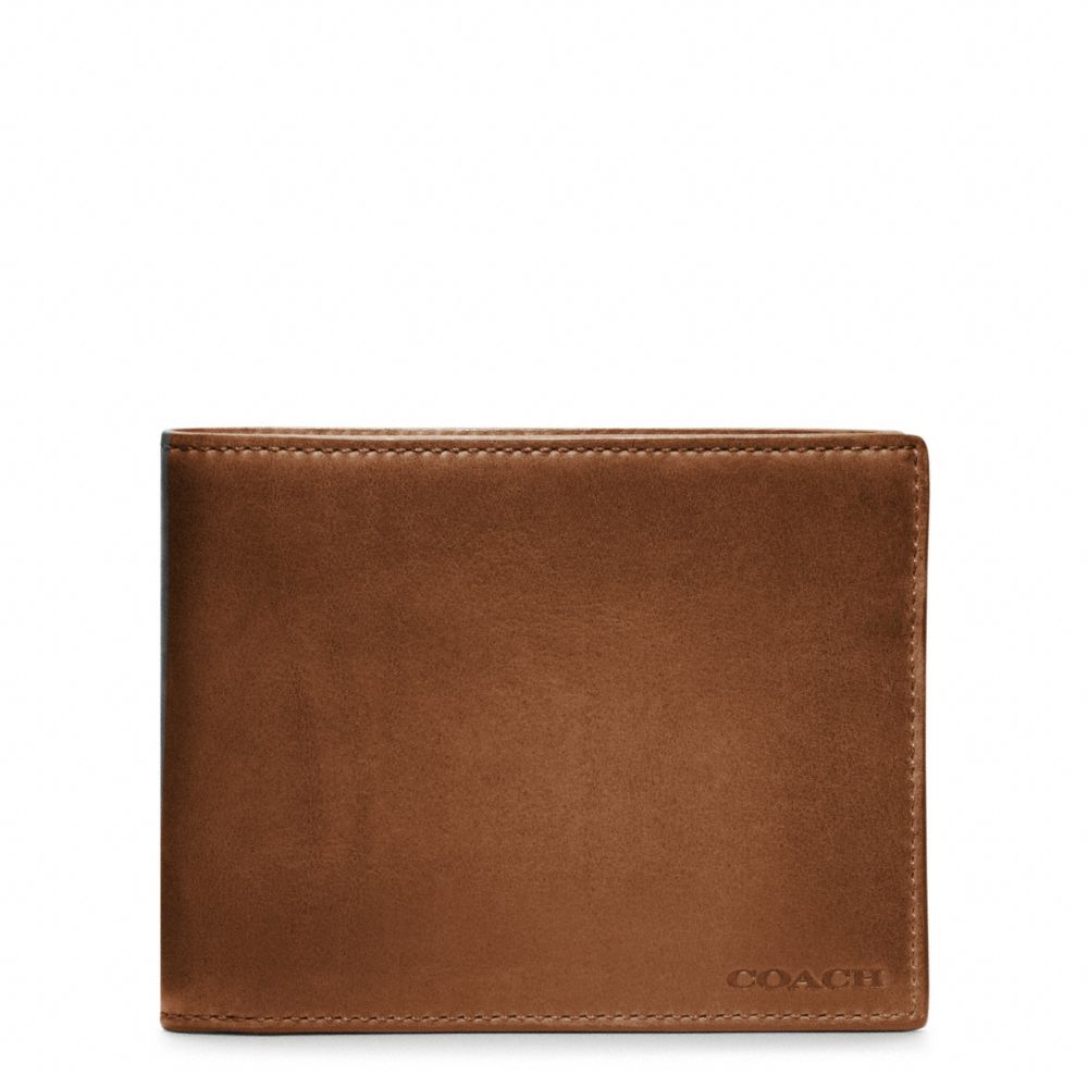 COACH F74306 - BLEECKER LEATHER DOUBLE BILL PASS ID - FAWN | COACH MEN