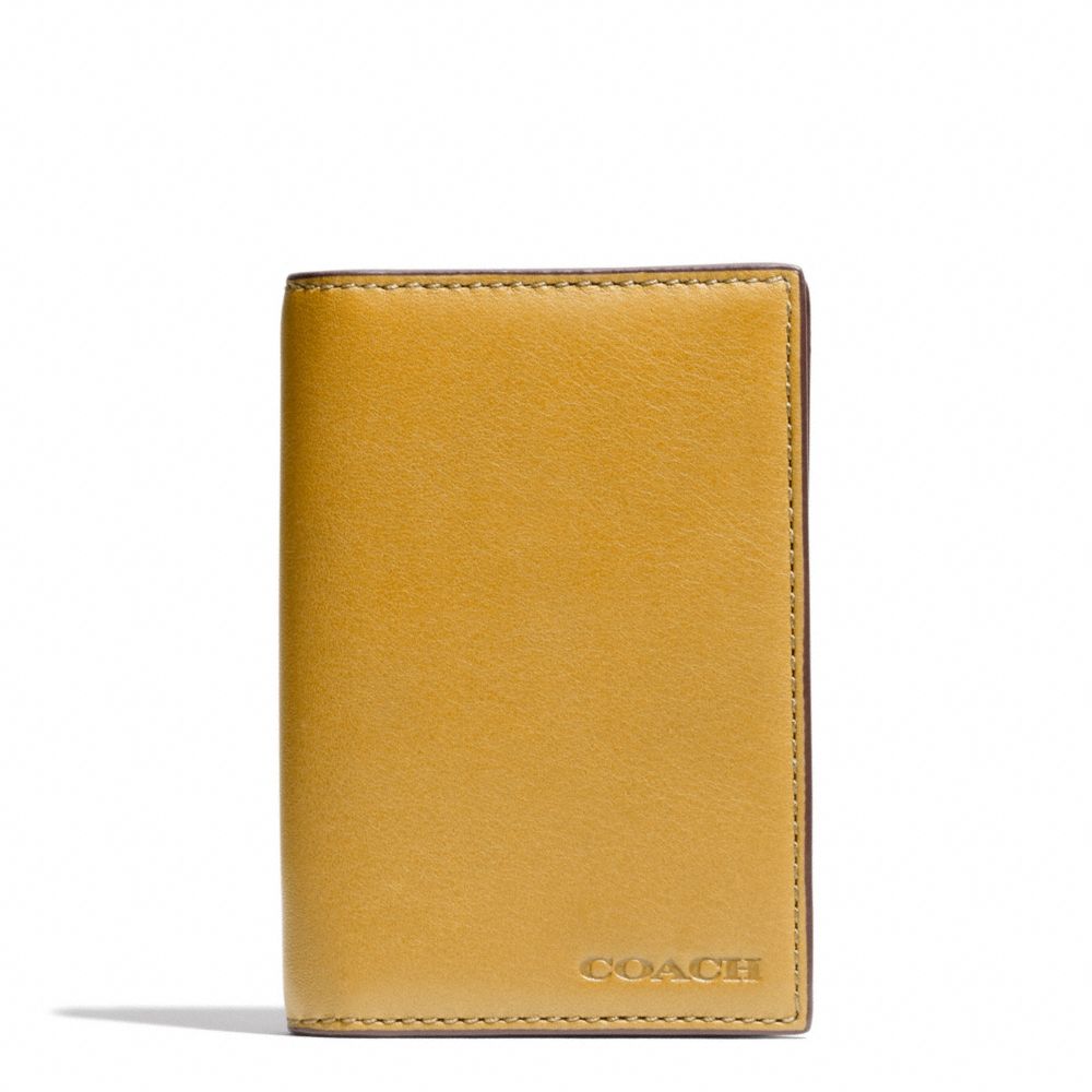 COACH F74310 Bleecker Leather Bifold Card Case NEW MUSTARD