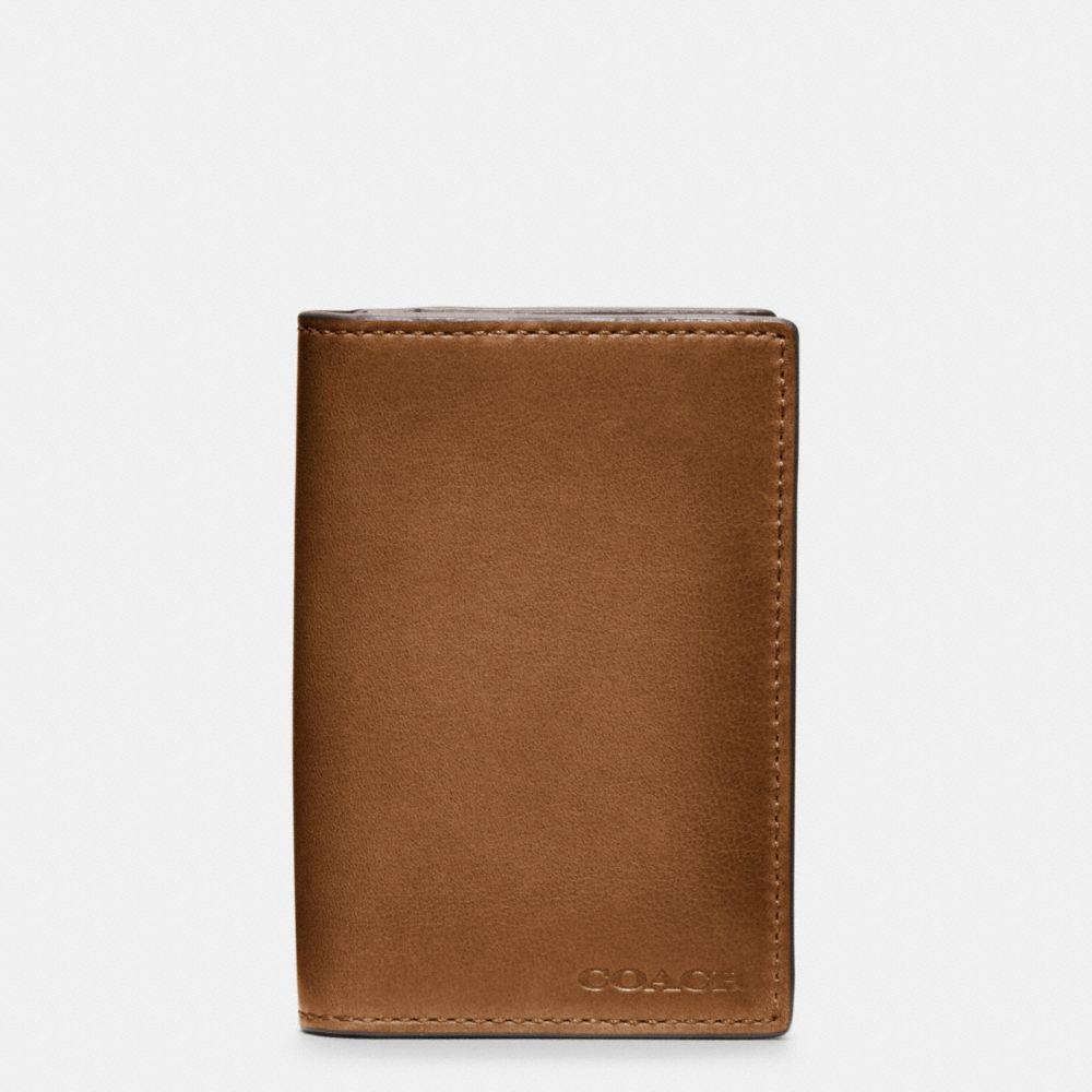 BLEECKER LEGACY BIFOLD CARD CASE IN LEATHER - f74310 - FAWN