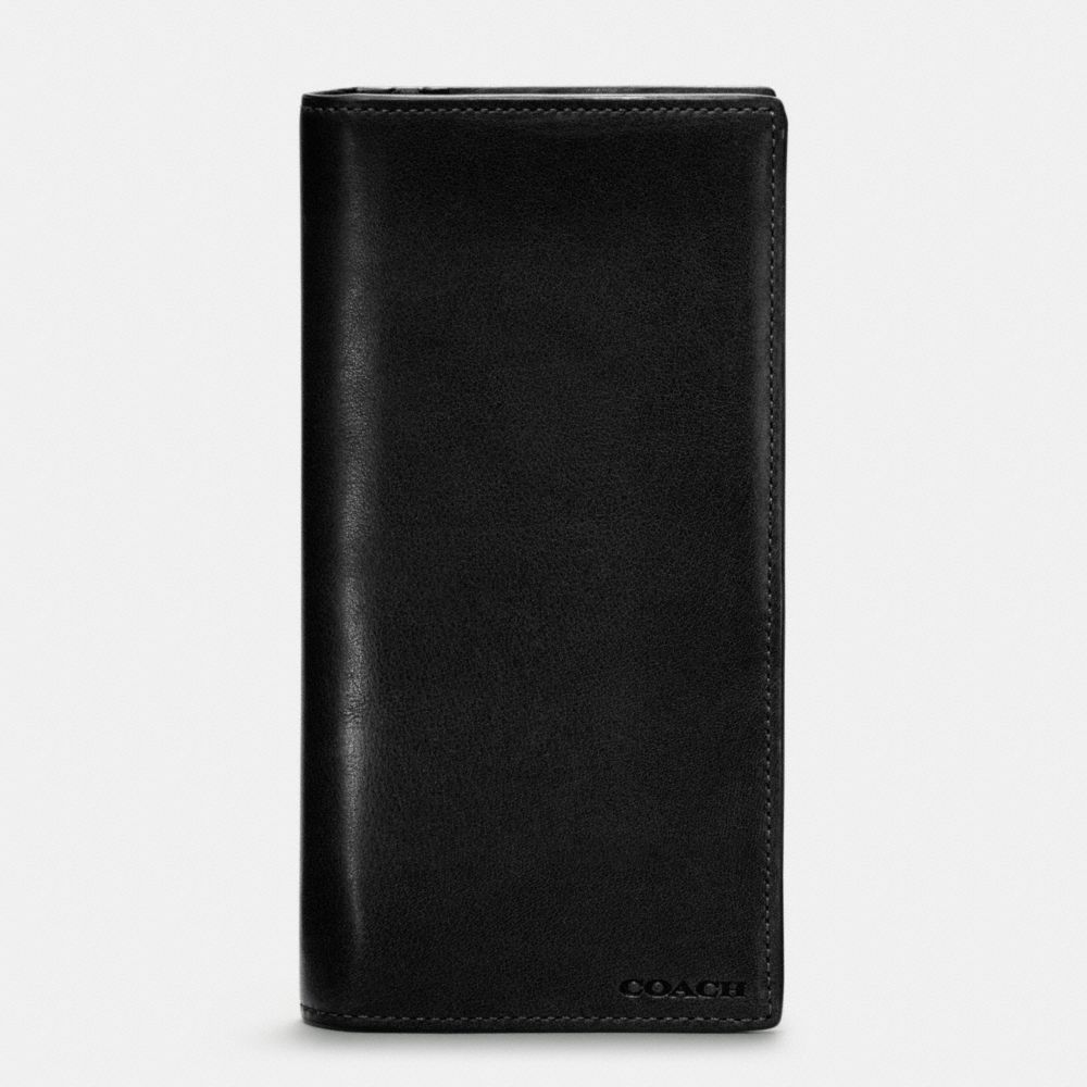 COACH f74315 BLEECKER BREAST POCKET WALLET IN LEATHER  BLACK