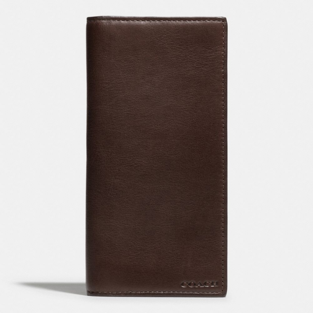 COACH F74315 Bleecker Breast Pocket Wallet In Leather  MAHOGANY