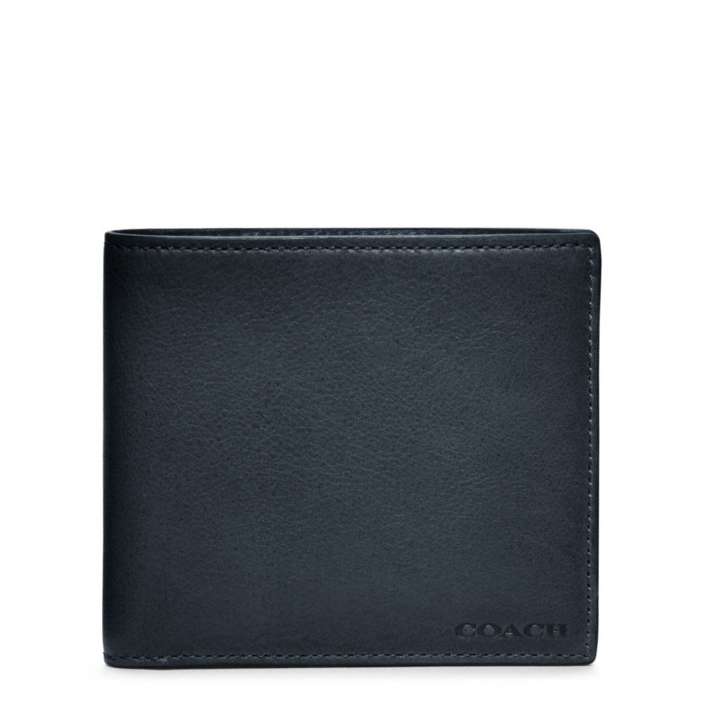 COACH F74316 BLEECKER LEGACY LEATHER DOUBLE BILL WALLET NAVY