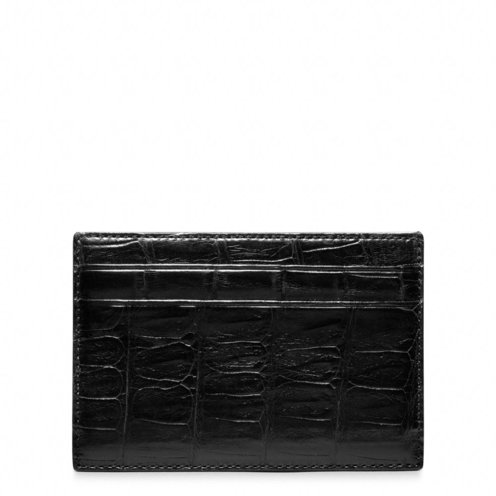 CROSBY EXOTIC CROC SLIM CARD CASE - f74320 - F74320BLK