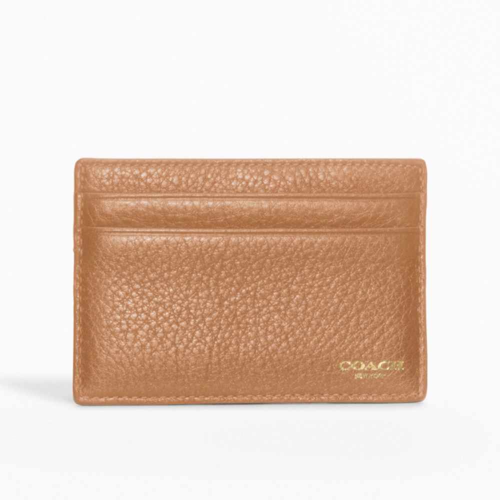 CROSBY TEXTURED LEATHER SLIM CARD CASE - f74322 - F74322CAM