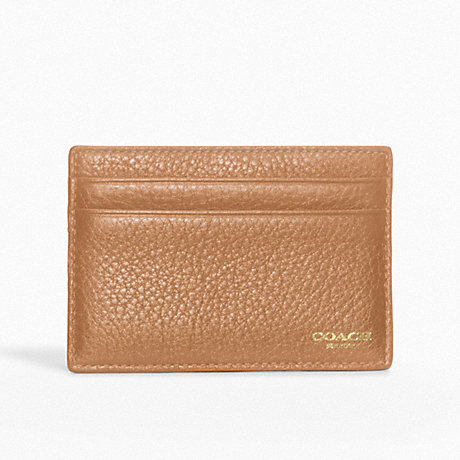 COACH F74322 CROSBY TEXTURED LEATHER SLIM CARD CASE ONE-COLOR