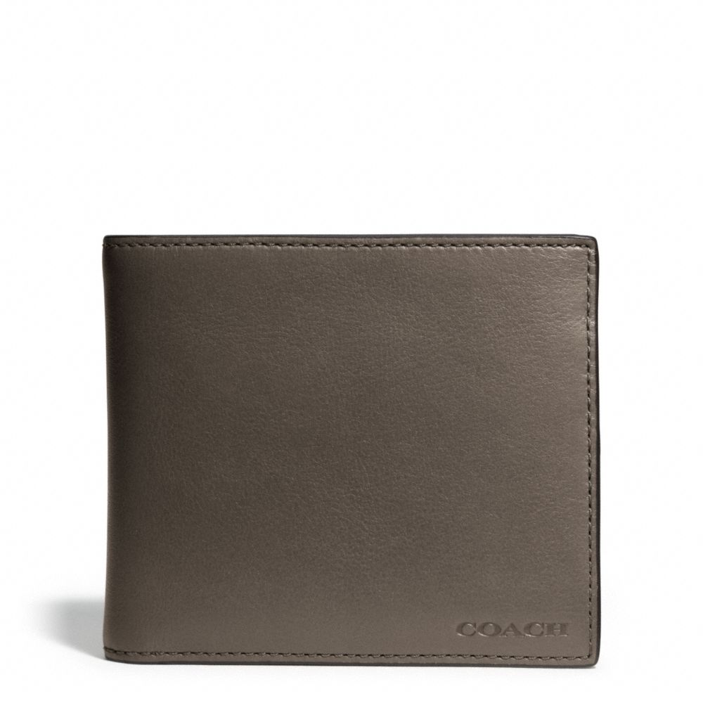 COACH F74345 Bleecker Leather Compact Id Wallet SHARKSKIN