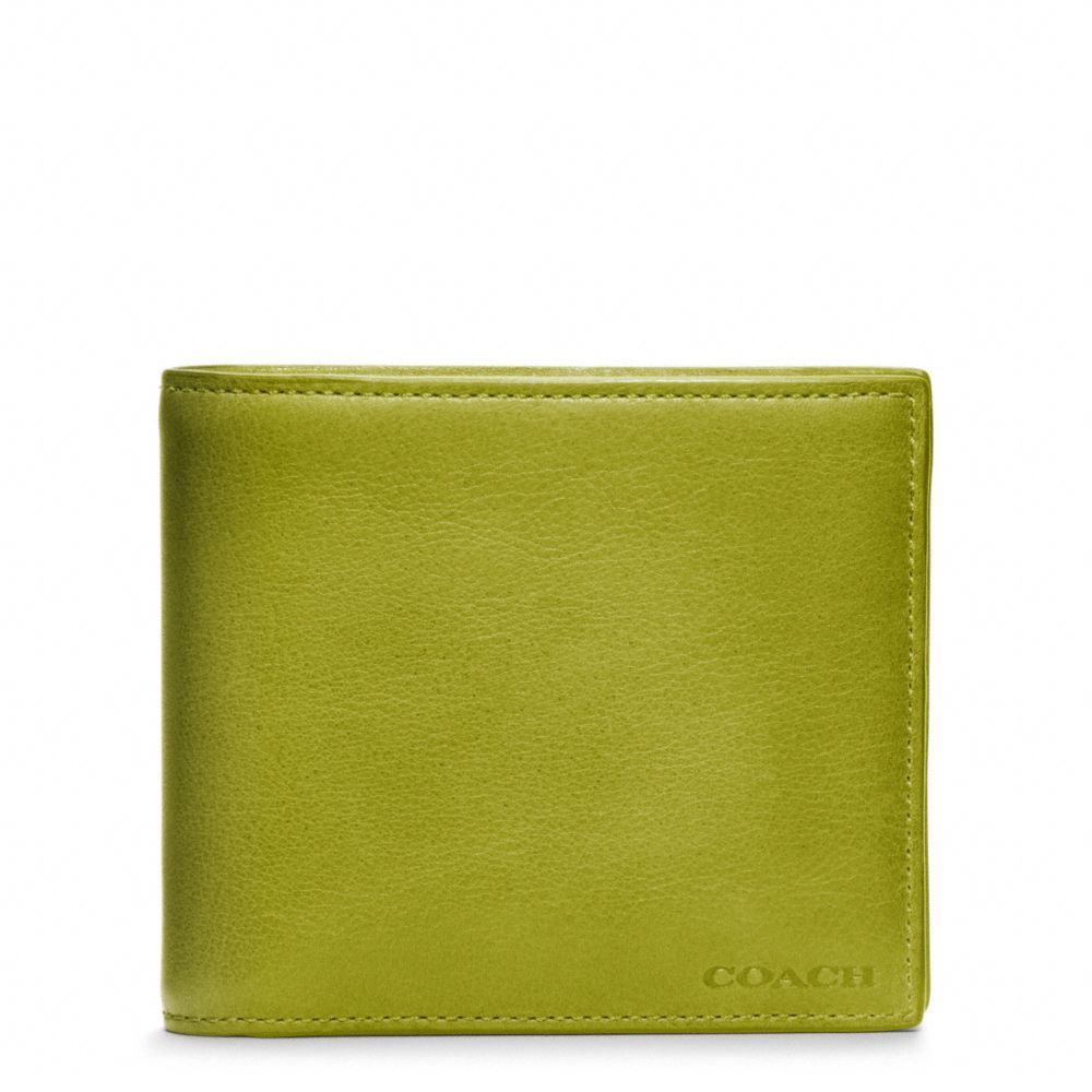 BLEECKER LEGACY LEATHER COMPACT ID WALLET - f74345 - LIME