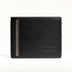 COACH HERITAGE WEB LEATHER SLIM BILLFOLD WALLET - ONE COLOR - F74373