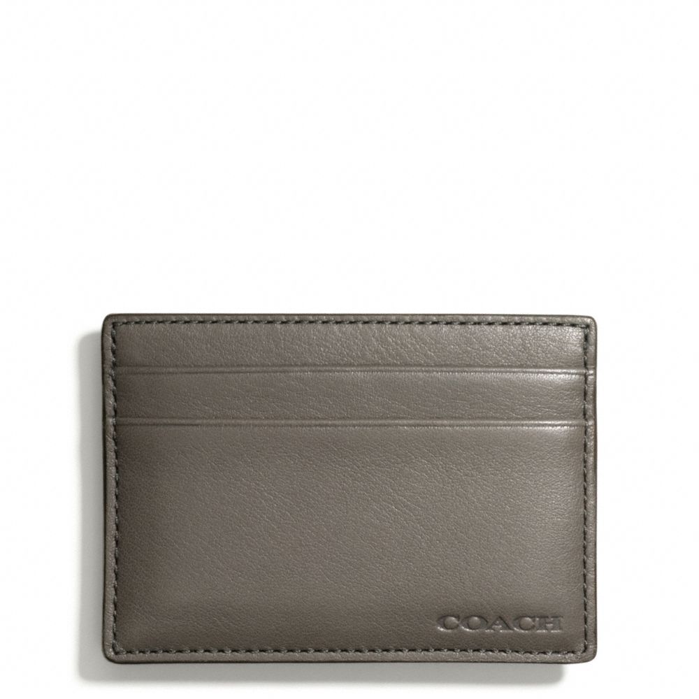 BLEECKER LEGACY MONEY CLIP CARD CASE IN LEATHER - SHARKSKIN - COACH F74381