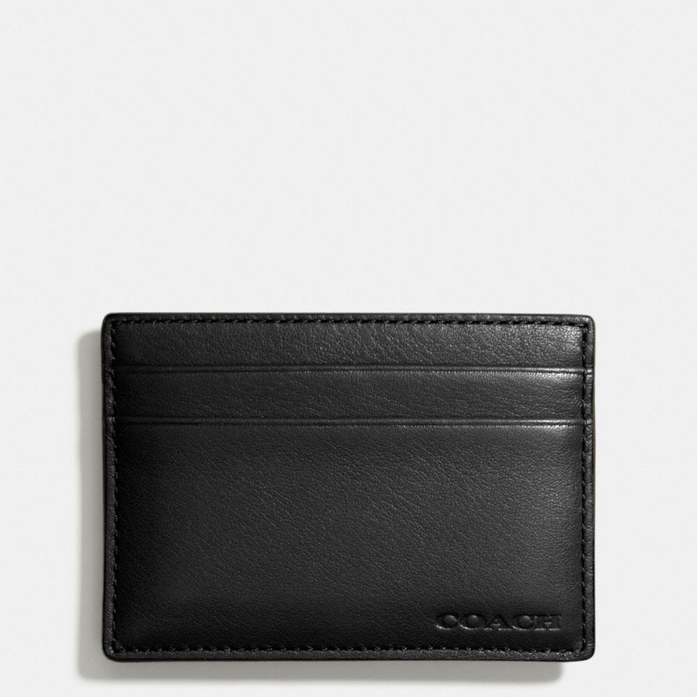 BLEECKER MONEY CLIP CARD CASE - BLACK - COACH F74381