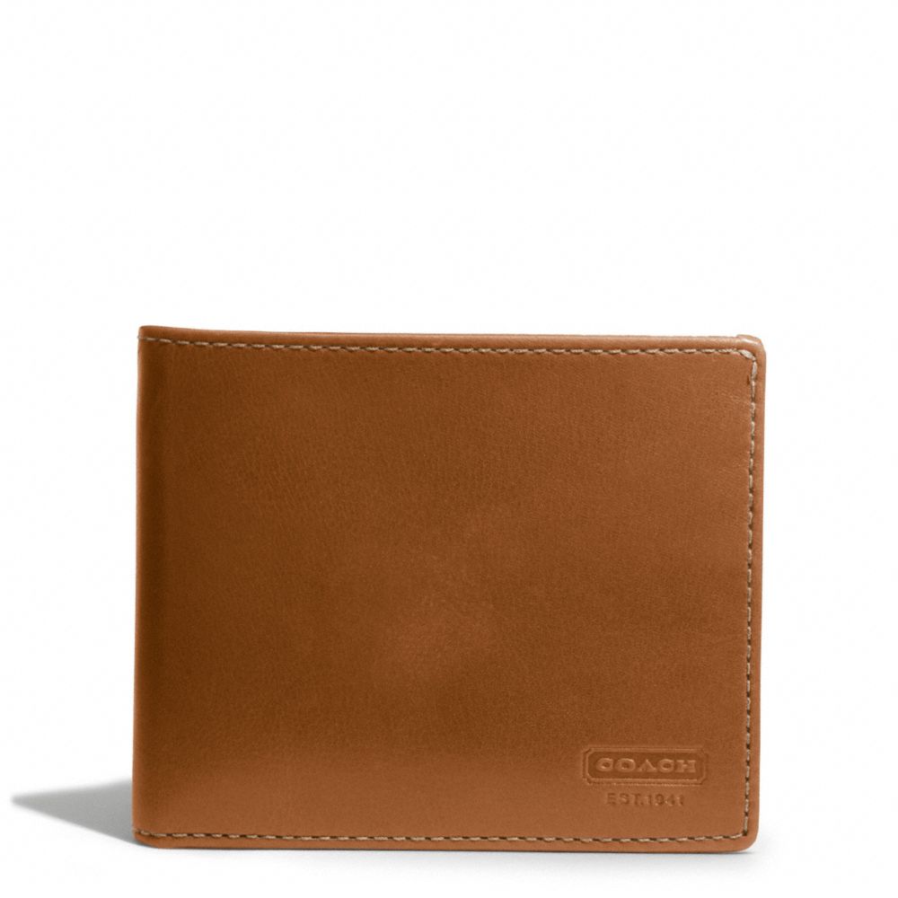 WATER BUFFALO SLIM BILLFOLD WALLET - BRITISHTAN - COACH F74383