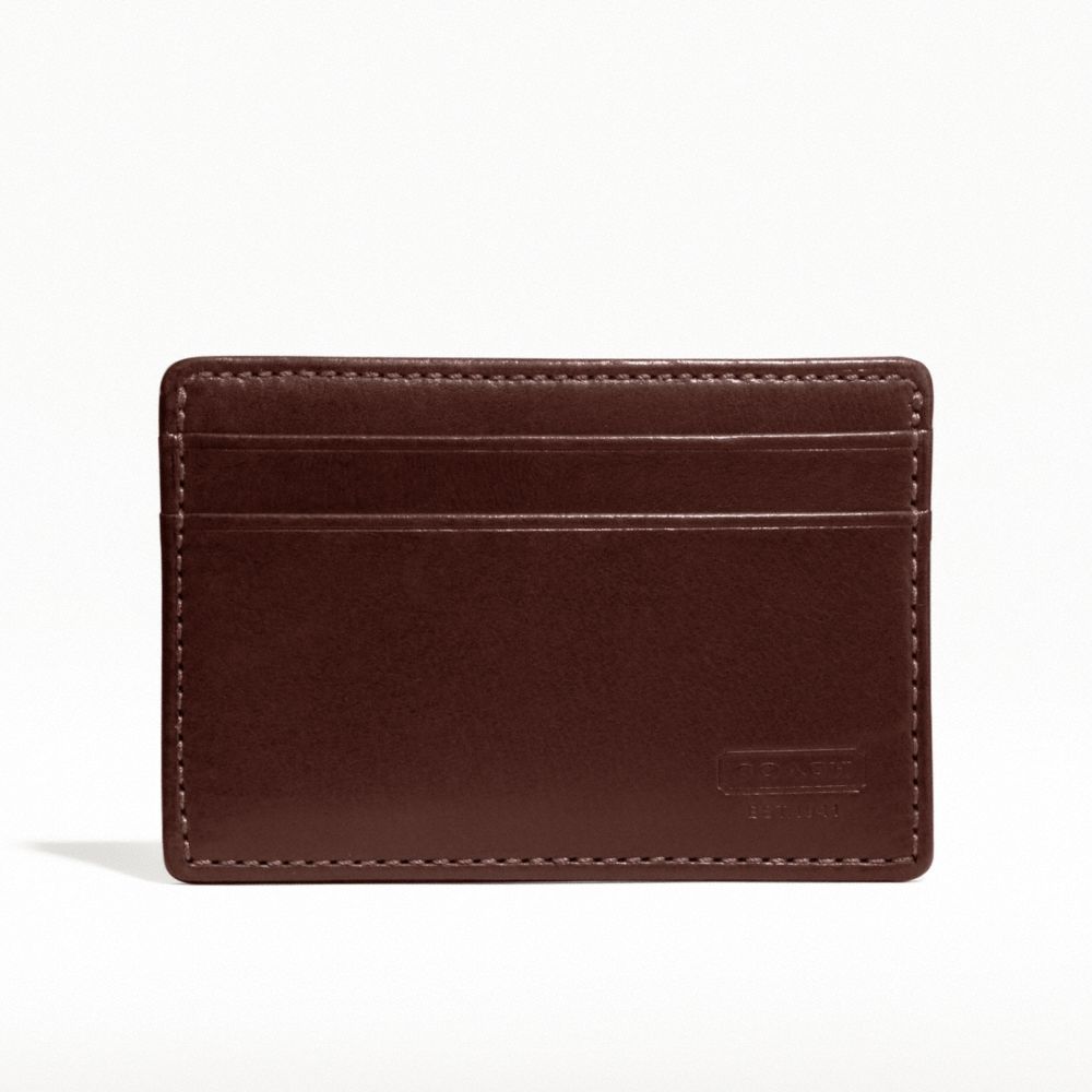 WATER BUFFALO SLIM CARD CASE - f74389 - MAHOGANY