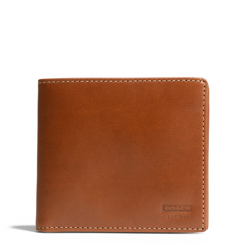 WATER BUFFALO DOUBLE BILLFOLD ID WALLET - BRITISHTAN - COACH F74395