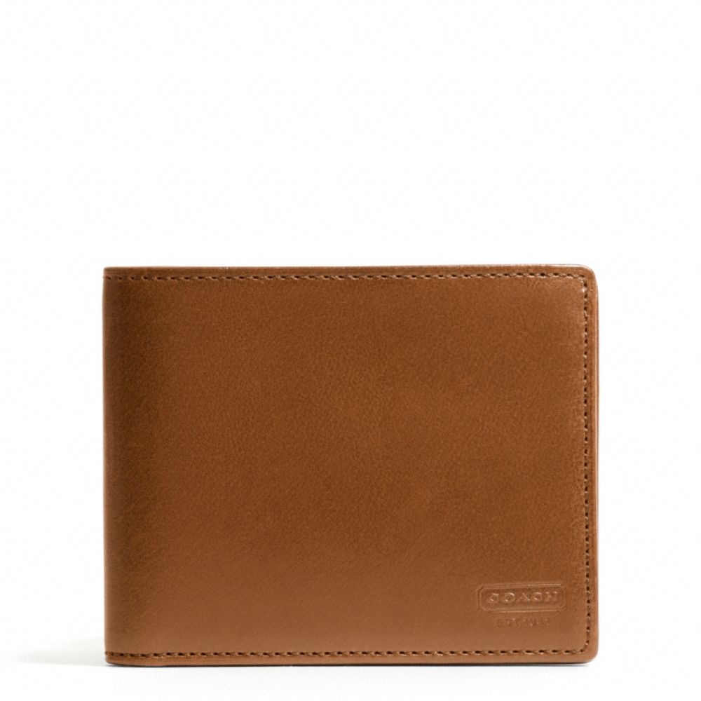 COACH F74396 WATER BUFFALO DOUBLE BILLFOLD WALLET BRITISHTAN