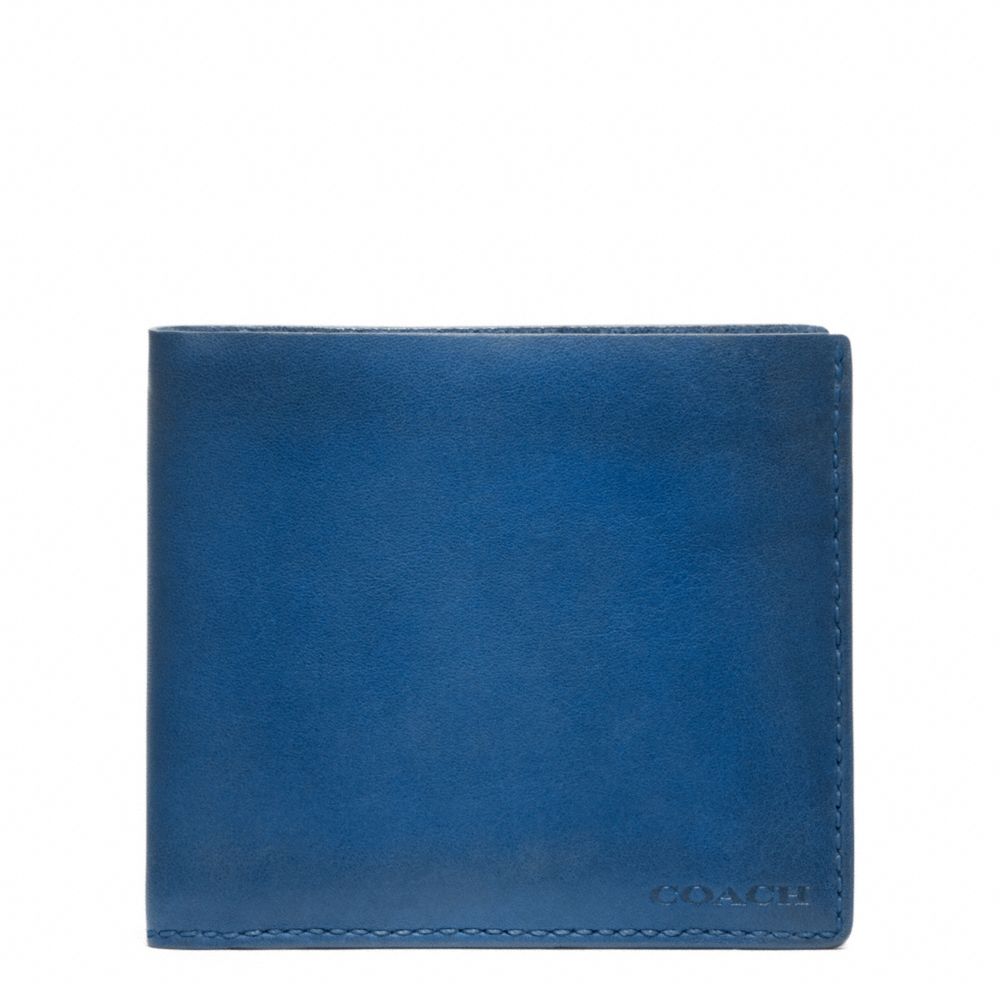 HERITAGE BASEBALL DOUBLE BILLFOLD - VINTAGE ROYAL/FAWN - COACH F74474