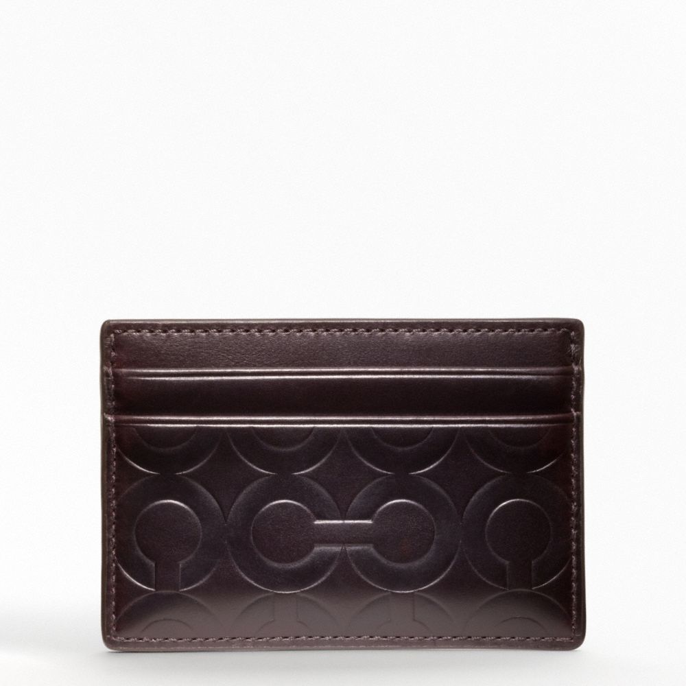 COACH CROSBY LEATHER LOGO SLIM CARD CASE - ONE COLOR - F74502