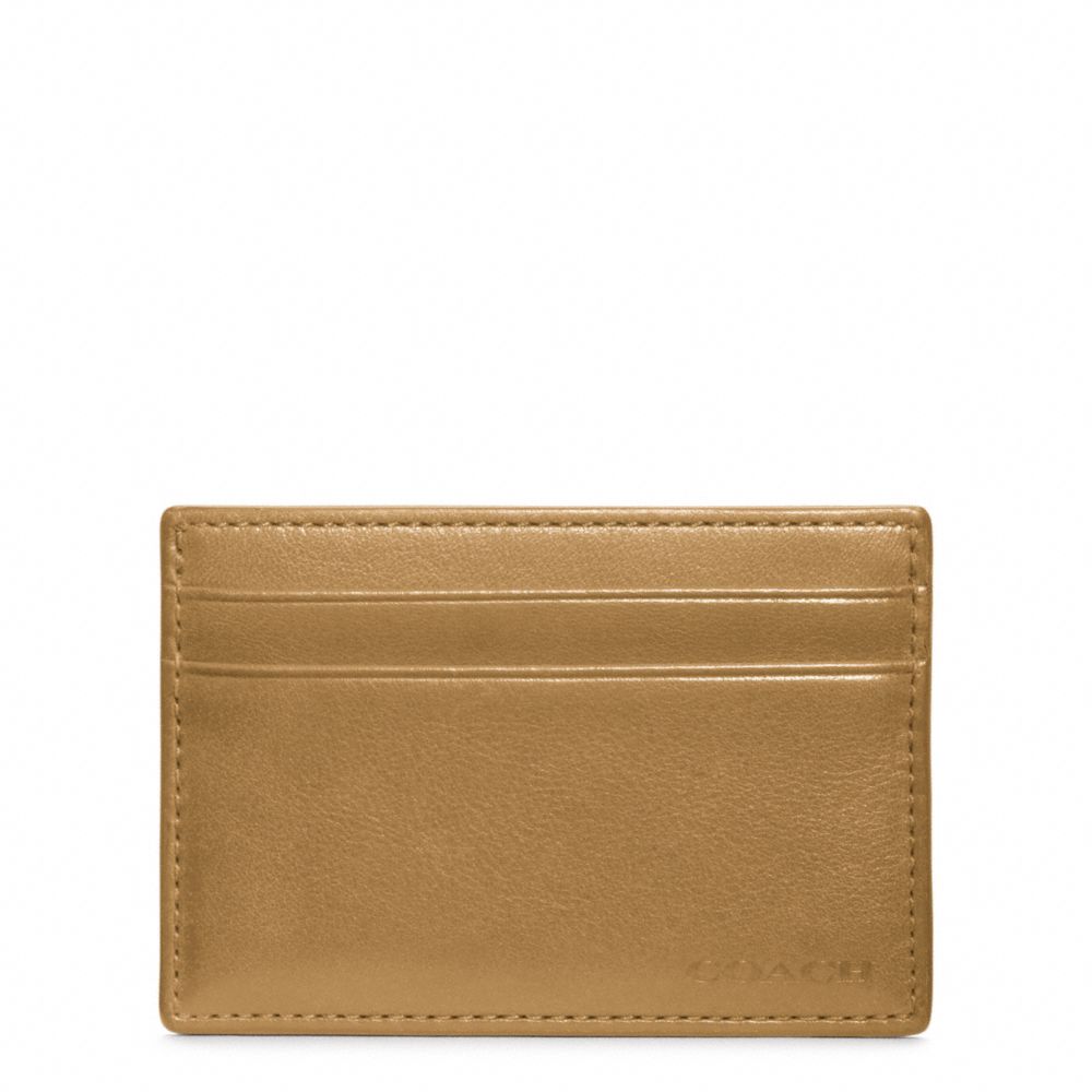 COACH F74560 Bleecker Leather Id Card Case SAND