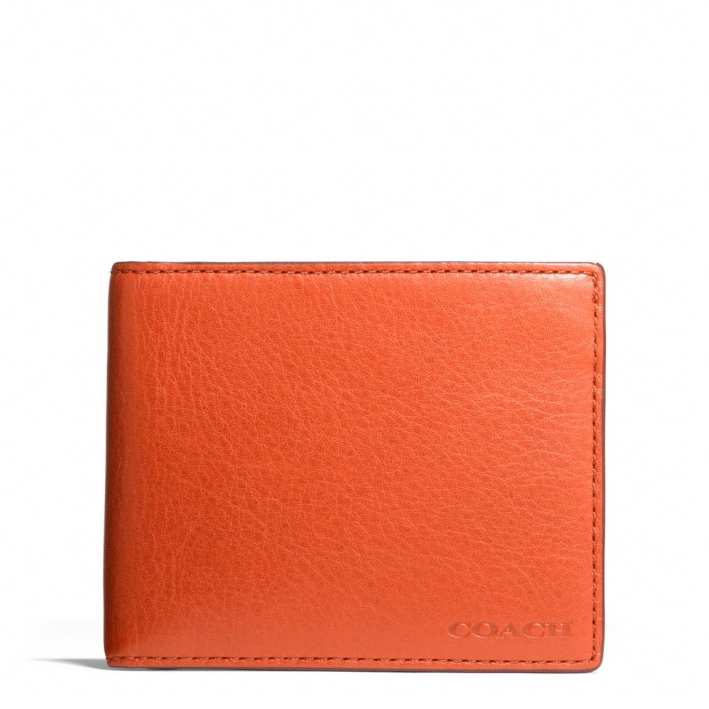 COACH F74590 Bleecker Leather Slim Billfold Id Wallet SAMBA