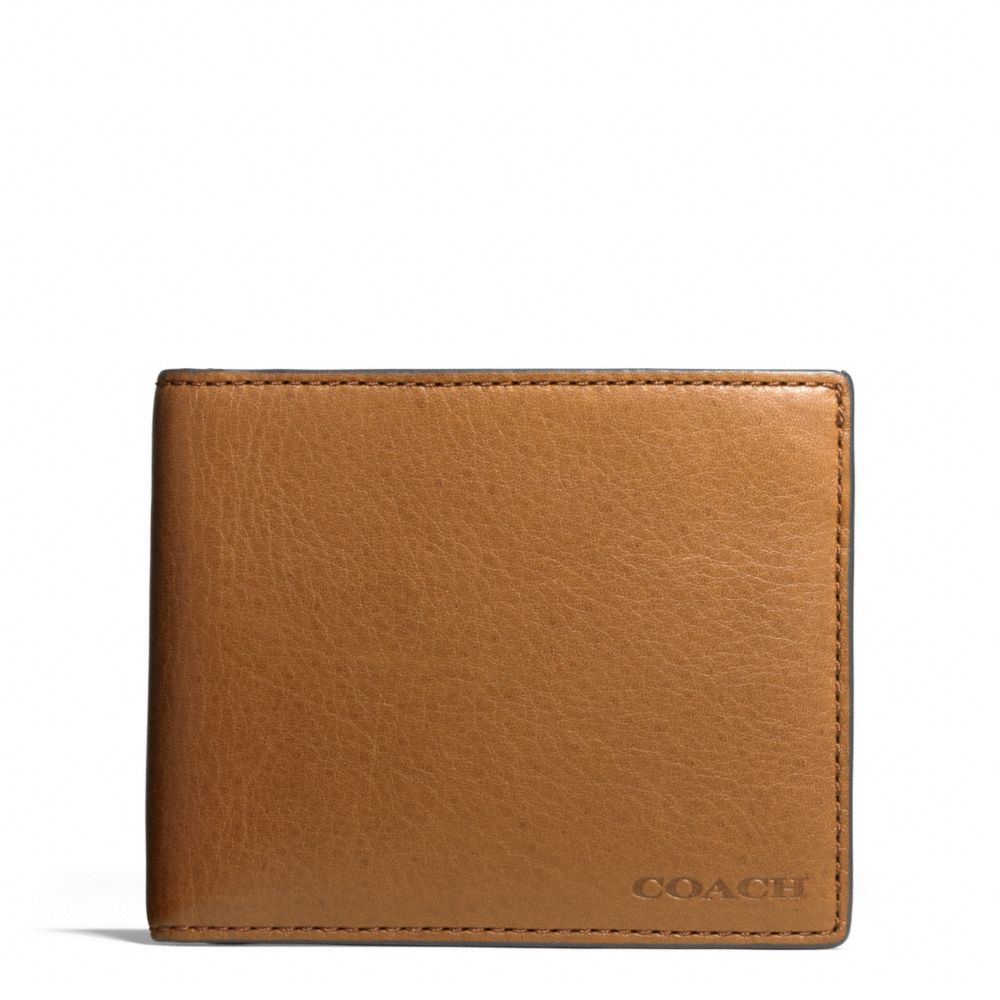 COACH BLEECKER LEATHER SLIM BILLFOLD ID WALLET - NATURAL - F74590