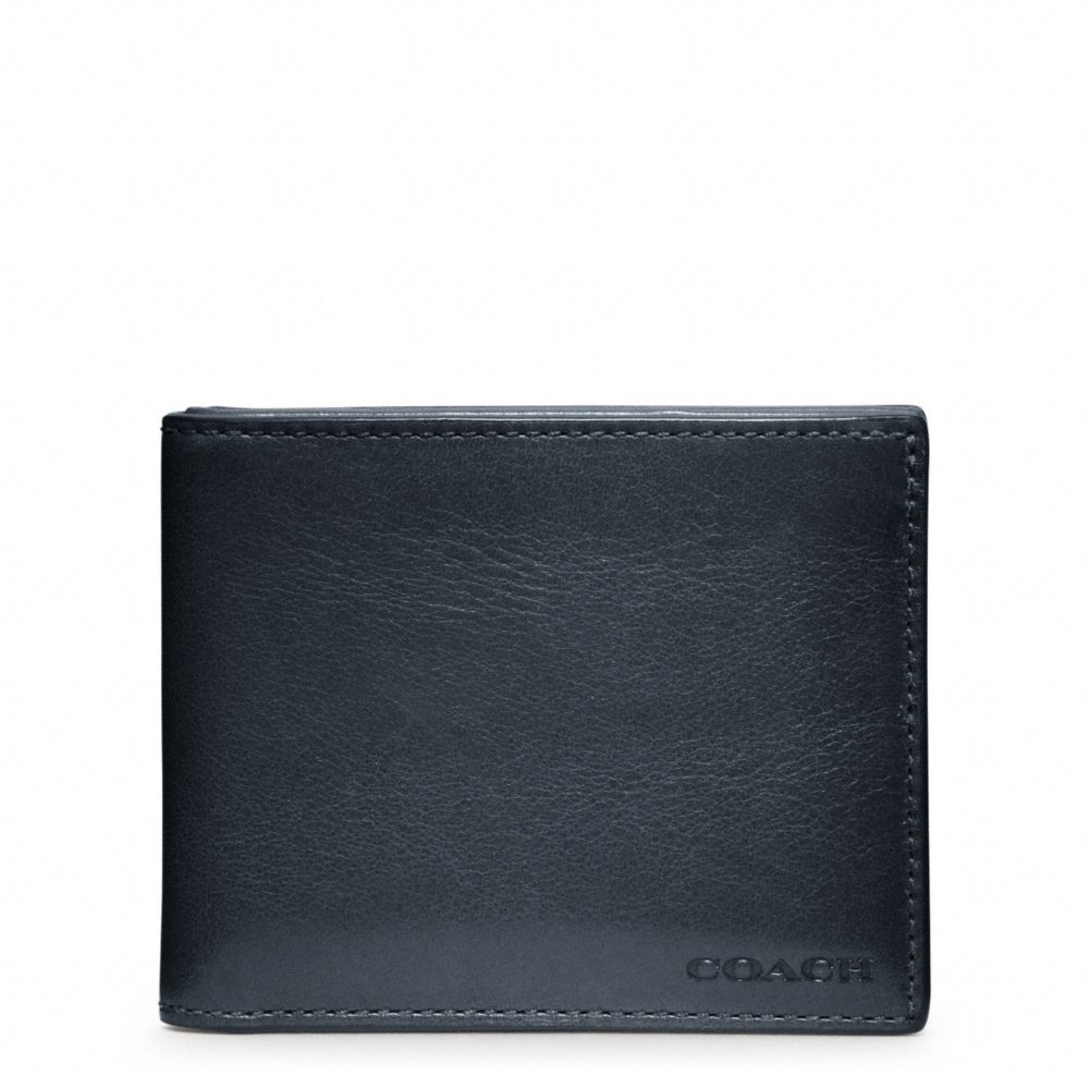 COACH BLEECKER LEATHER SLIM BILLFOLD ID WALLET - ONE COLOR - F74590