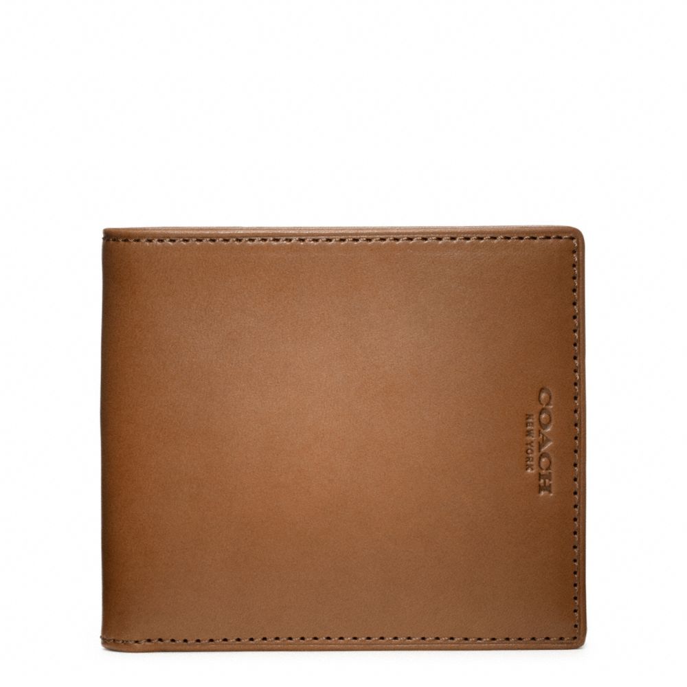 CROSBY DRESS LEATHER DOUBLE BILLFOLD WALLET COACH F74613