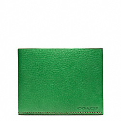 COACH BLEECKER PEBBLED LEATHER SLIM BILLFOLD WALLET - ONE COLOR - F74614