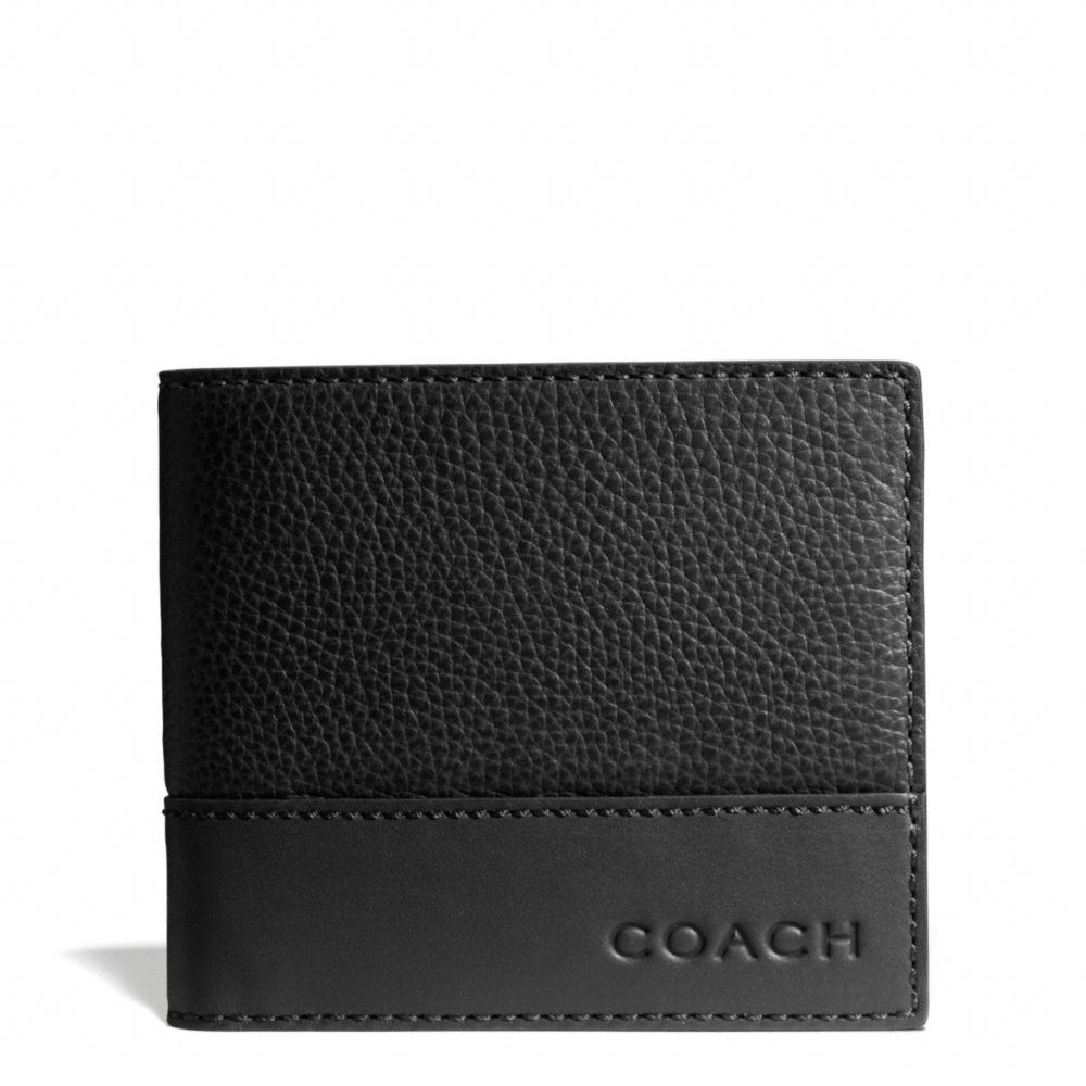 COACH F74637 Camden Leather Coin Wallet BLACK/BLACK