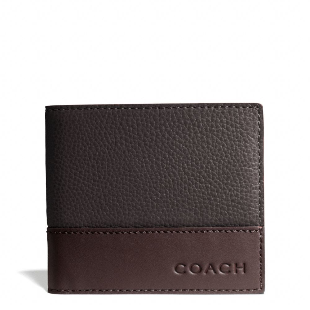 CAMDEN LEATHER COIN WALLET - f74637 - MAH/DARK MAHOGANY