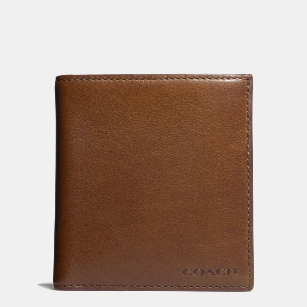 BLEECKER SLIMFOLD ID WALLET IN LEATHER - FAWN - COACH F74648