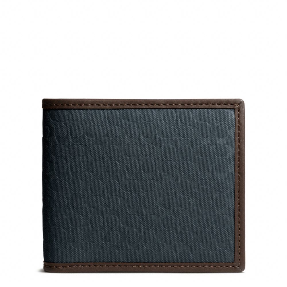 CAMDEN CANVAS SIGNATURE COMPACT ID WALLET - f74653 - NAVY