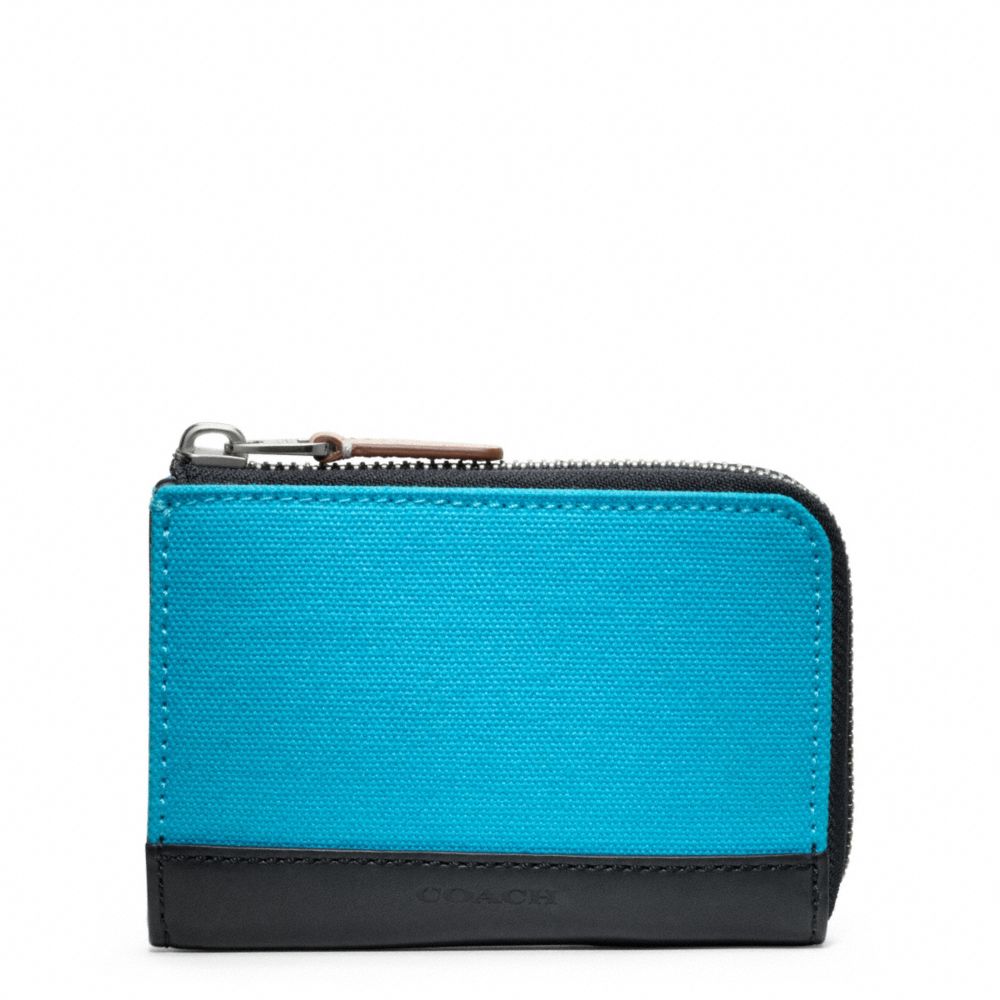 BLEECKER CANVAS HALF ZIP WALLET COACH F74655