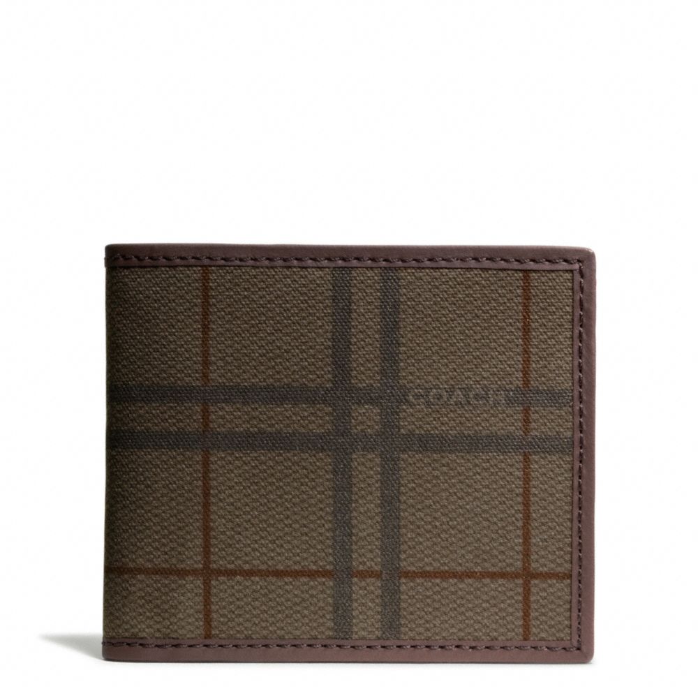 CAMDEN CANVAS TATTERSALL COMPACT ID WALLET - f74659 - F74659AI6