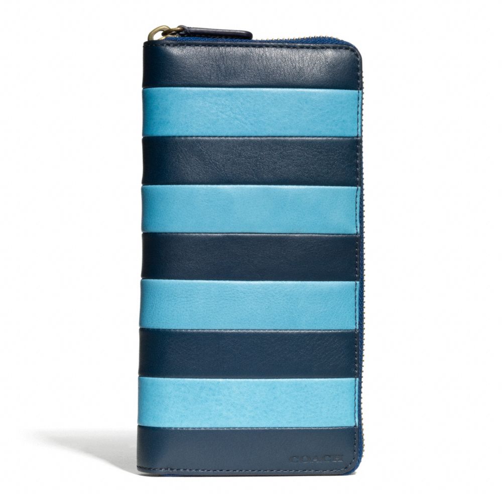 BLEECKER BAR STRIPE ACCORDION WALLET - f74722 - CADET/DARK ROYAL