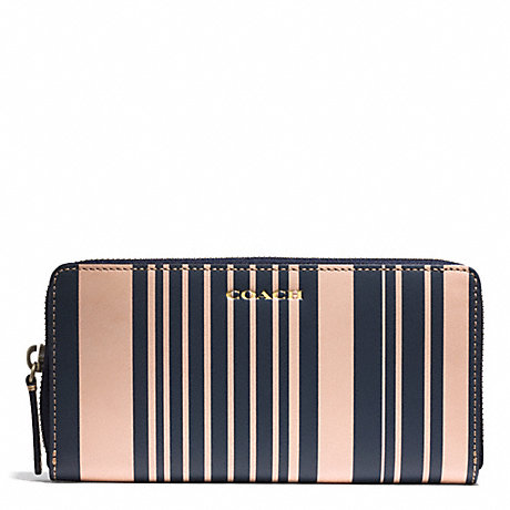 COACH F74731 HERITAGE VINTAGE STRIPE LEATHER ACCORDION WALLET ONE-COLOR